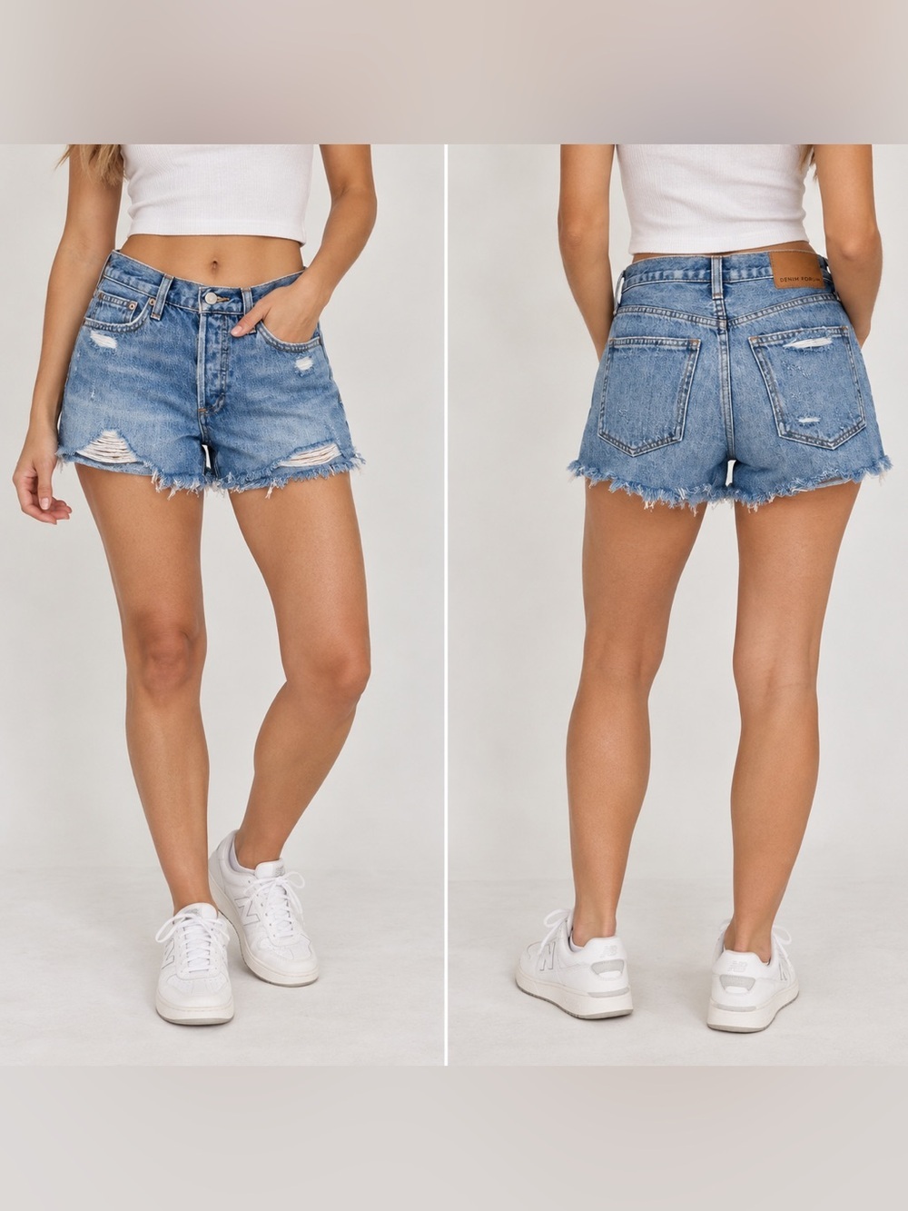 Aritzia Denim Forum The Ex Boyfriend Distressed Denim Shorts Size 23
